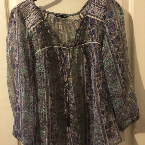 American Eagle peasant blouse sz small - Picture 1 of 3